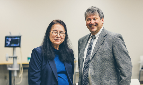 Merino and Dr. Kunkler at the Simulation Vendor Fair.