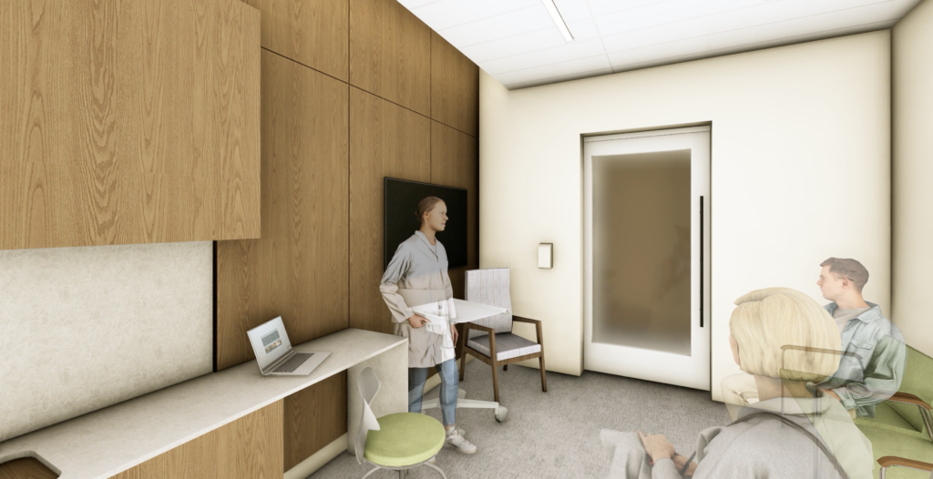 Rendering of AWSOM clinical teaching space.